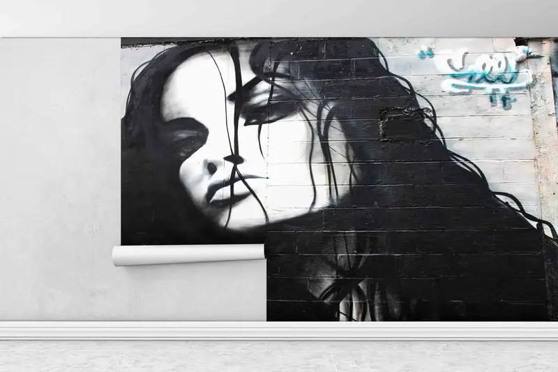 Girl Wall Poster, 3D Paper Art, Woman Graffiti Wall Paper, Woman Street Digital Paper, Graffiti Wall Paper, Wall Art Decor, 3D Papercraft, - 5