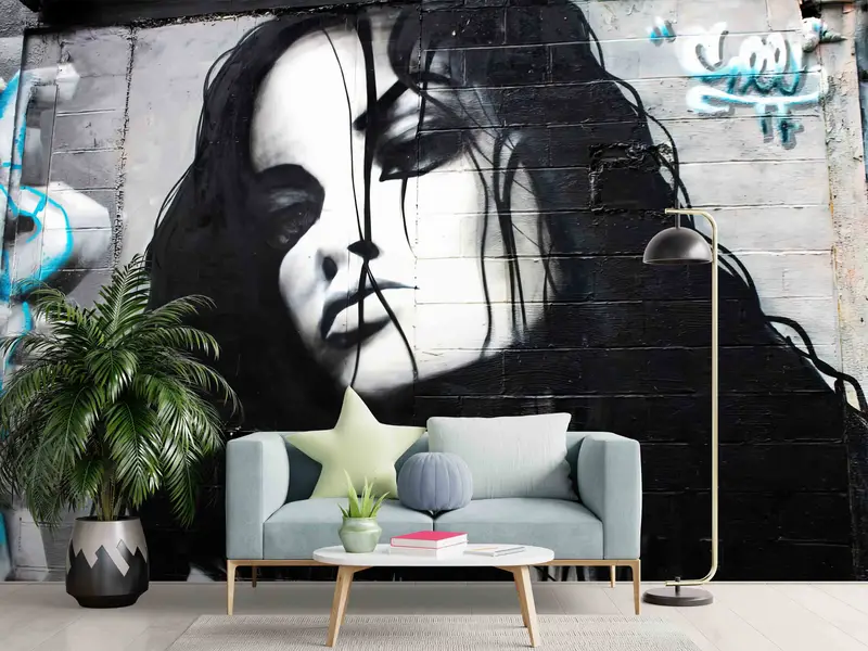 Girl Wall Poster, 3D Paper Art, Woman Graffiti Wall Paper, Woman Street Digital Paper, Graffiti Wall Paper, Wall Art Decor, 3D Papercraft, - 9