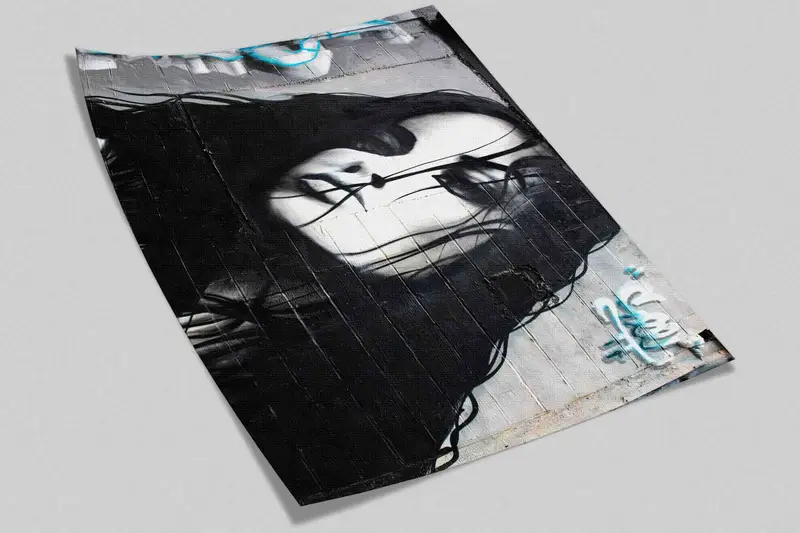 Girl Wall Poster, 3D Paper Art, Woman Graffiti Wall Paper, Woman Street Digital Paper, Graffiti Wall Paper, Wall Art Decor, 3D Papercraft, - 10