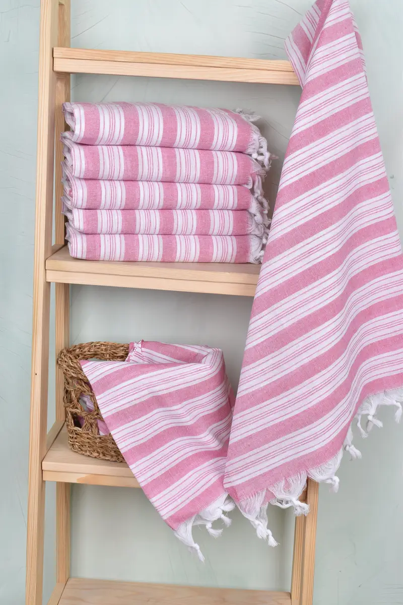 Travel towel, Bridal Shower Gifts, Bachelorette Party Decorations, 70x40 Cotton Striped Towel, Embroidered Towel, Bachelorette Party Gifts For Bride - 3