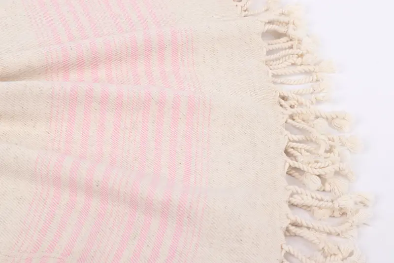 68x40 Linen Striped Towel, Bachelorette Gifts, Absorbent Turkish towel, Sand-free towel, Oversized lightweight Turkish bath towel USA, Baby Boy Gift - 8