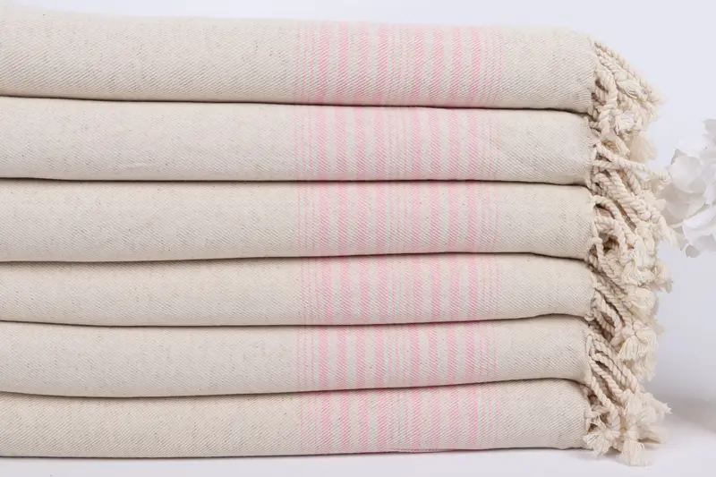 68x40 Linen Striped Towel, Bachelorette Gifts, Absorbent Turkish towel, Sand-free towel, Oversized lightweight Turkish bath towel USA, Baby Boy Gift - 3