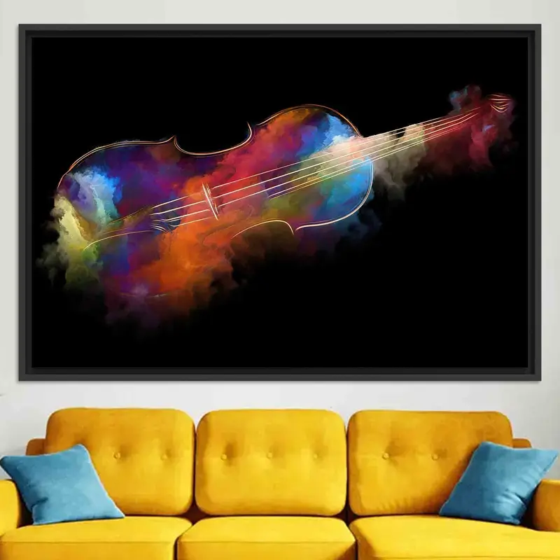 Elegante abstrakte Violine-Leinwand: Geschenk für moderne Musikliebhaber