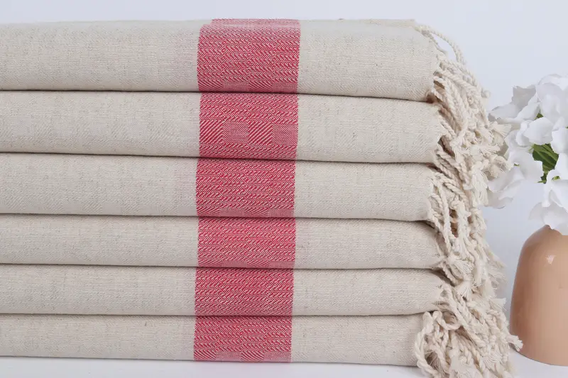 Bachelorette Party Favors Beach, 70x36 Linen Striped Towel, Travel towel, Beach Wedding Favor, Bridal Shower Favors, Large Turkish Towel, Yoga Towel - 3