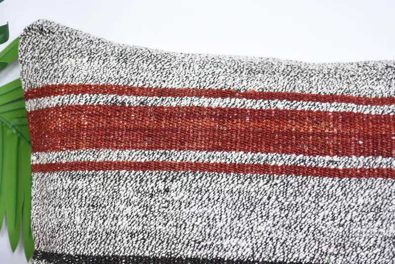 12x24 Red Pillow Sham, Cozy Throw Cushion Case, Gift Pillow, Pillow, Antique Pillows, Vintage Pillow, Handwoven Cushion Cover, Nomadic Pillow Case - 2