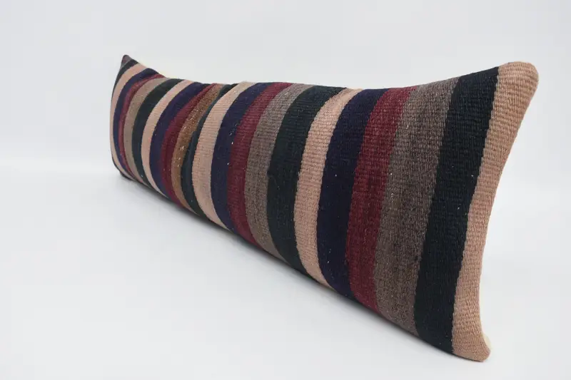 Gift Pillow, One Of A Kind Cushion Case, Pillow, Handmade Kilim Cushion, Kilim Cushion Sham, 12x36 Red Cushion, Toss Cushion Case - 4