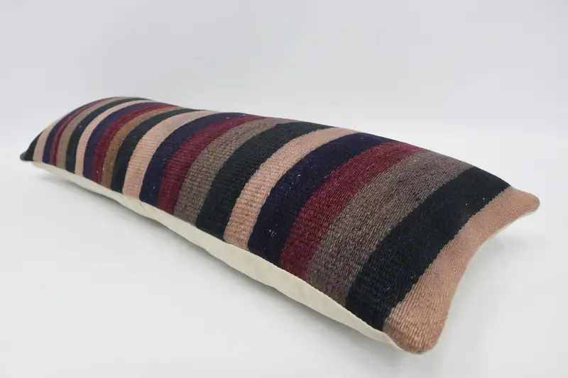 Gift Pillow, One Of A Kind Cushion Case, Pillow, Handmade Kilim Cushion, Kilim Cushion Sham, 12x36 Red Cushion, Toss Cushion Case - 5
