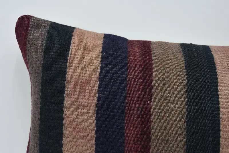 Gift Pillow, One Of A Kind Cushion Case, Pillow, Handmade Kilim Cushion, Kilim Cushion Sham, 12x36 Red Cushion, Toss Cushion Case - 2