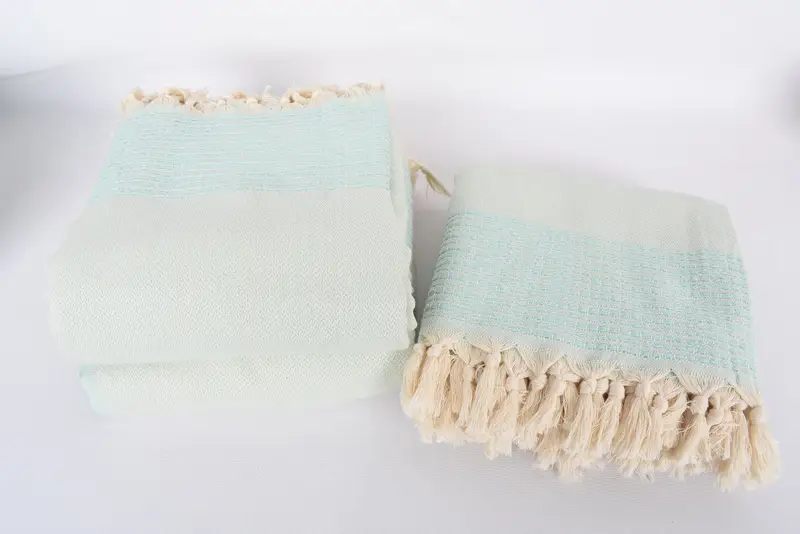 Anniversary Gift For Her, Custom Wedding Gifts, Decorative Blanket, 96x92 Cotton Striped Towel, Beach Wedding Favor, Bachelorette Party Favors - 7
