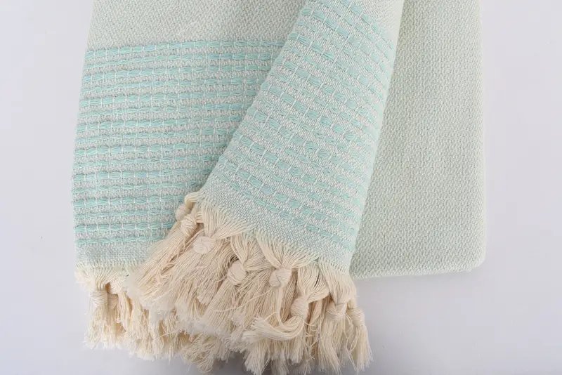 Anniversary Gift For Her, Custom Wedding Gifts, Decorative Blanket, 96x92 Cotton Striped Towel, Beach Wedding Favor, Bachelorette Party Favors - 8