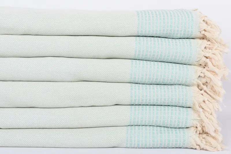 Anniversary Gift For Her, Custom Wedding Gifts, Decorative Blanket, 96x92 Cotton Striped Towel, Beach Wedding Favor, Bachelorette Party Favors - 3
