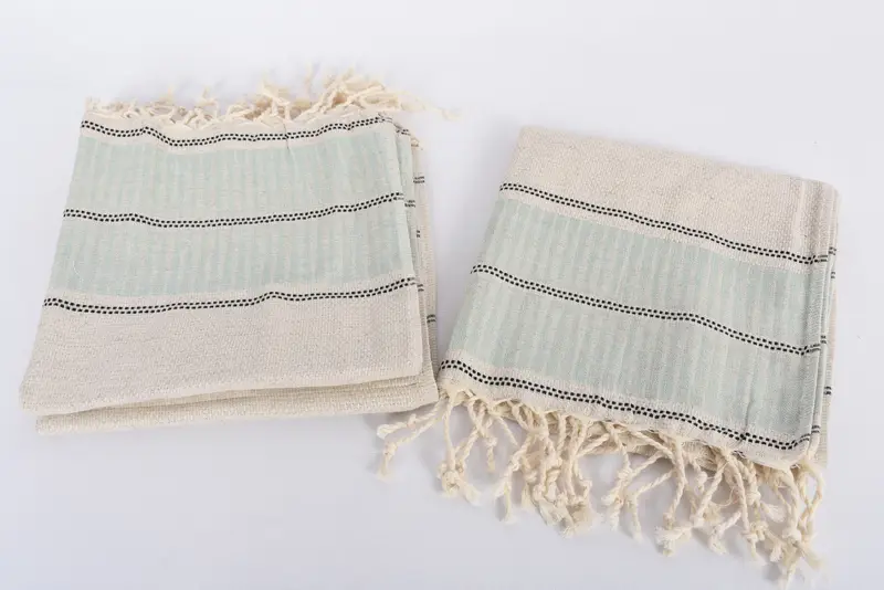 Personalized Hand Towel, Anniversary Gift For Her, Bachelor Towel, Xmas Gifts, Small Bath Towels, Personalized Dish Towel, 40x20 Linen Striped Towel - 7