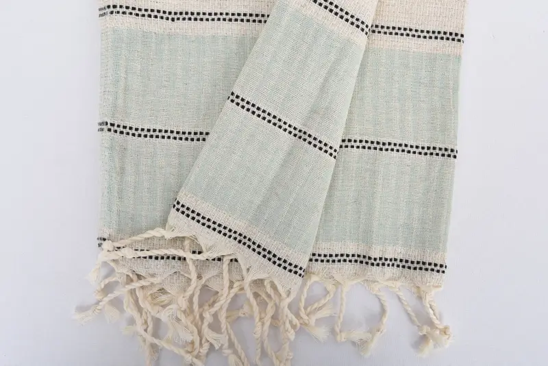 Personalized Hand Towel, Anniversary Gift For Her, Bachelor Towel, Xmas Gifts, Small Bath Towels, Personalized Dish Towel, 40x20 Linen Striped Towel - 8
