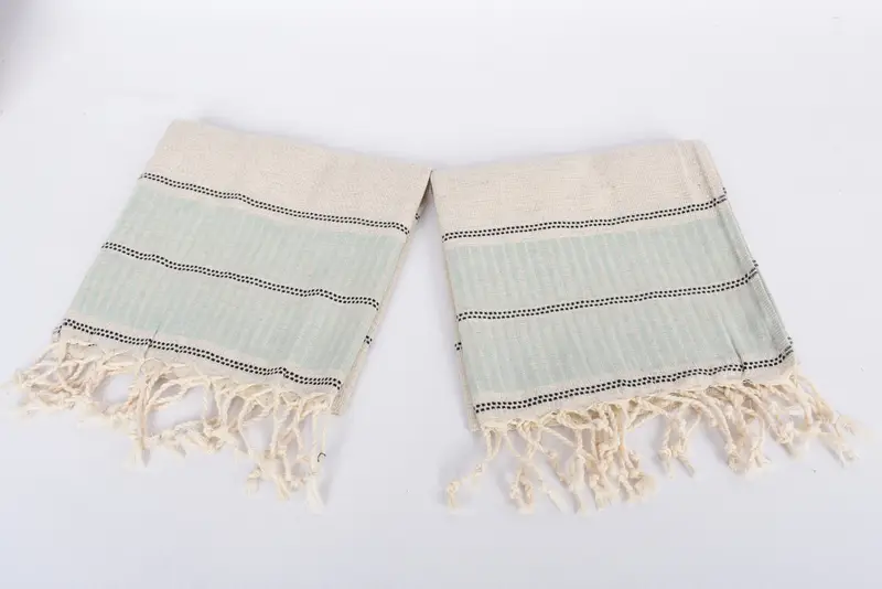Personalized Hand Towel, Anniversary Gift For Her, Bachelor Towel, Xmas Gifts, Small Bath Towels, Personalized Dish Towel, 40x20 Linen Striped Towel - 6