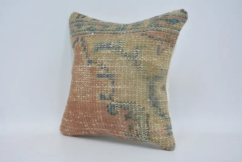 Home Decor Pillow, Pillow Case, Art Deco Cushion Cover, 12x12 Beige Cushion Cover, Pillow for Couch, Vintage Kilim Pillow Pillow, Vintage Pillow - 4