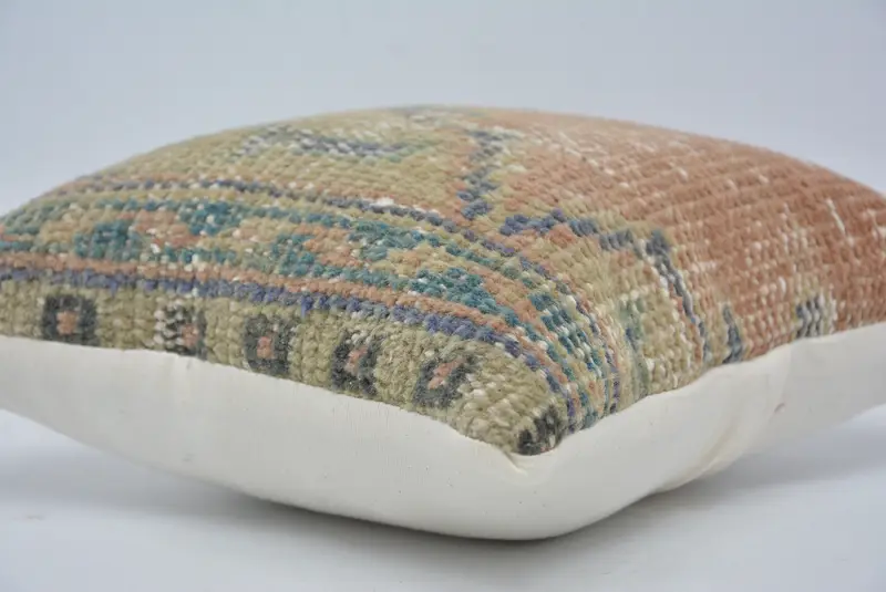 Home Decor Pillow, Pillow Case, Art Deco Cushion Cover, 12x12 Beige Cushion Cover, Pillow for Couch, Vintage Kilim Pillow Pillow, Vintage Pillow - 6