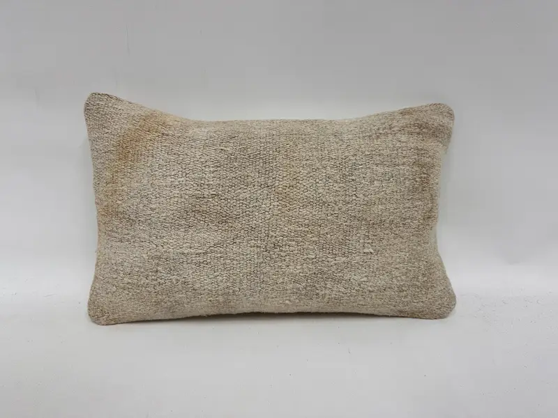 Decorative Throw Cushion, Turkish Pillow, Vintage Kilim Pillow, Cushion, 12x20 White Pillow Cover, Pillow for Couch, Comfy Throw Pillow Cover - 1