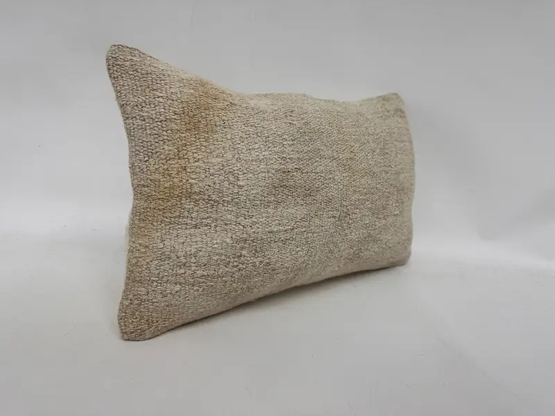 Decorative Throw Cushion, Turkish Pillow, Vintage Kilim Pillow, Cushion, 12x20 White Pillow Cover, Pillow for Couch, Comfy Throw Pillow Cover - 3