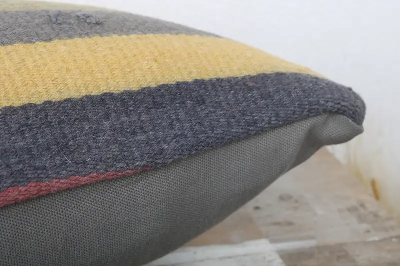 Ethnical Kilim Rug Pillow, Ethnic Pillow Sham, Wholesale Pillow Sham, Pillow for Sofa, Kilim Cushion Sham, 12x24 Yellow Pillow Cover, Pillow Case - 6