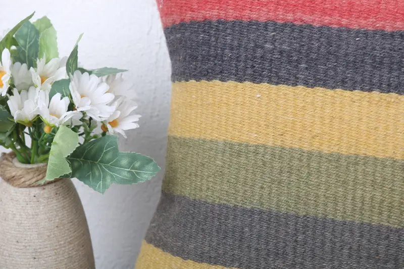 Ethnical Kilim Rug Pillow, Ethnic Pillow Sham, Wholesale Pillow Sham, Pillow for Sofa, Kilim Cushion Sham, 12x24 Yellow Pillow Cover, Pillow Case - 3