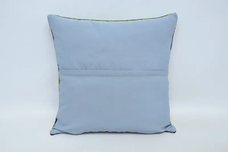 Pillow Sham, Cozy Throw Pillow, Vintage Kilim Pillow, Tapestry Cushion Case, Vintage Kilim Throw Pillow, Antique Pillows, 24x24 Blue Cushion Cover - 6