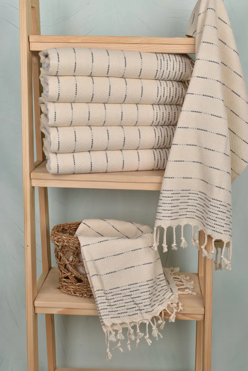 Mutter des Bräutigamgeschenks, personalisiertes Geschirrtuch, personalisiertes Handtuch, Geschenk für ihn, 36x18 Baumwollgestreiftes Designtuch, Monogramm Handtuch - 3