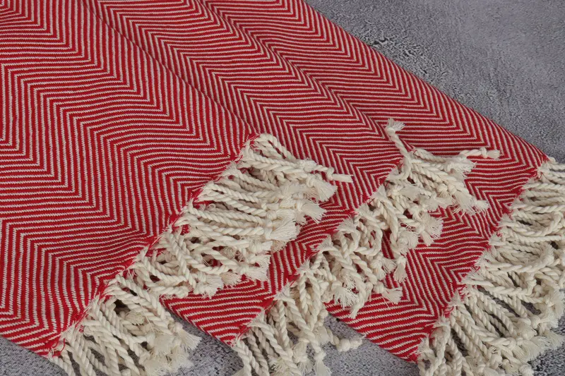 Turkish beach towel, 70x40 Cotton Herringbone Towel, Valentines Day Gift For Him, Bachelor Towel, Organic Turkish towel, Personalized Turkish Towel - 5