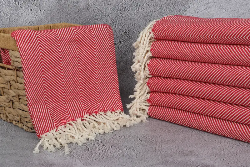 Turkish beach towel, 70x40 Cotton Herringbone Towel, Valentines Day Gift For Him, Bachelor Towel, Organic Turkish towel, Personalized Turkish Towel - 3