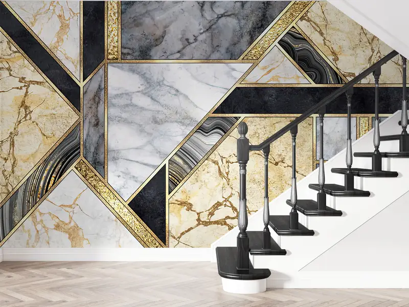 Elegante moderne Marmor-Tapete: Luxuriöse Heimdekoration