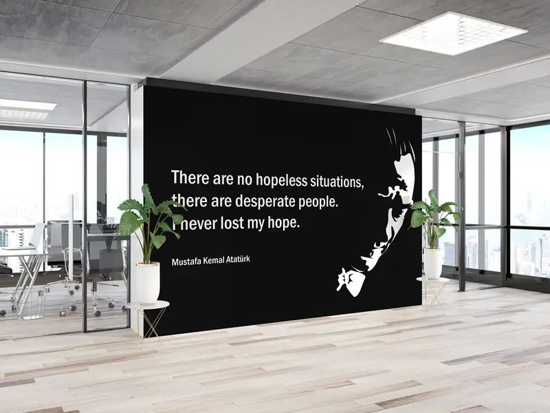 There Are No Hopeless Situations Wall Poster,Paper Wall Art ,Ataturk,Bright Wall Paper,3d Wall Paper,Famous Mural, - 8