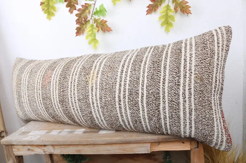 Interior Designer Pillow, Cushion, Vintage Pillow Cover, Boho Pillow Sham Cover, Bed Pillow Cover, Boho Pillow, 16x43 White Pillow Case - 4