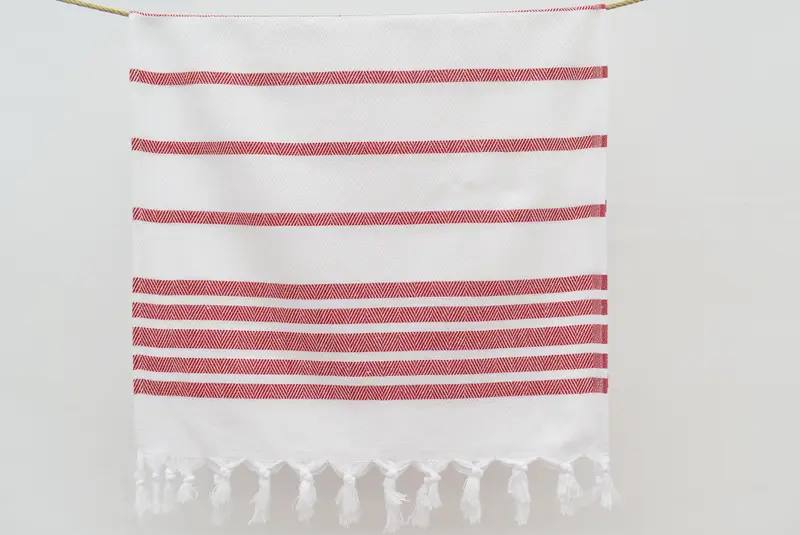 36x24 Cotton Herringbone Towel, Turkish Towel Hand Towel, Monogram Hand Towel, Kitchen Towel, Holiday Towel, Gift For Bride, Custom Name Towel - 8