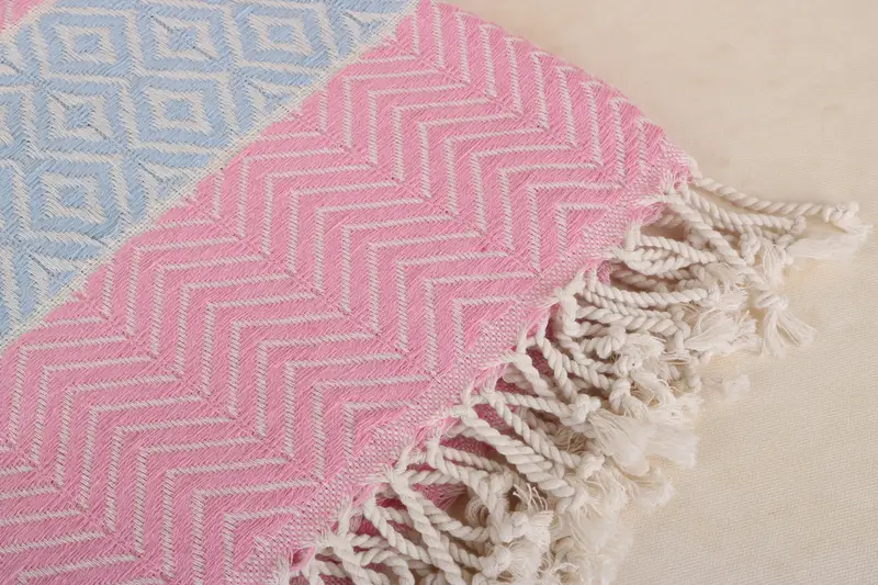 House Warming Gift, Embroidered Turkish Towel, Absorbent Turkish towel, Beach Towel Bulk, 70x40 Cotton Chevron Towel, Personalized Towel - 4