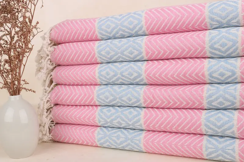 House Warming Gift, Embroidered Turkish Towel, Absorbent Turkish towel, Beach Towel Bulk, 70x40 Cotton Chevron Towel, Personalized Towel - 1