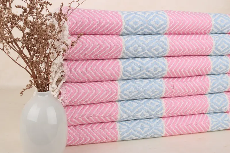 House Warming Gift, Embroidered Turkish Towel, Absorbent Turkish towel, Beach Towel Bulk, 70x40 Cotton Chevron Towel, Personalized Towel - 2