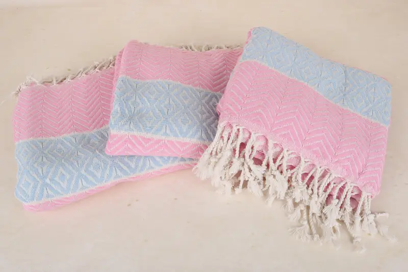 House Warming Gift, Embroidered Turkish Towel, Absorbent Turkish towel, Beach Towel Bulk, 70x40 Cotton Chevron Towel, Personalized Towel - 3