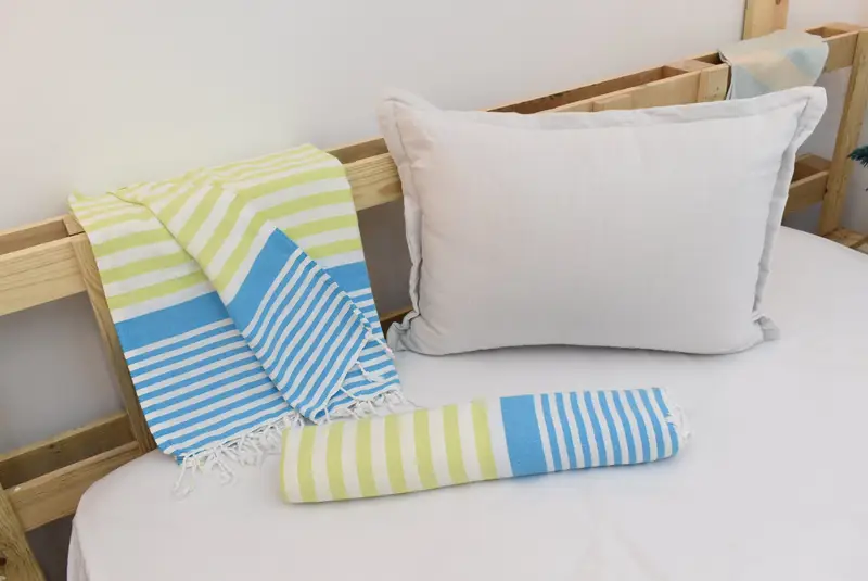 Woven Throw Blanket, Decorative Blanket, 84x64 Cotton Striped Towel, Aesthetic Blanket, Housewarming Gift, Turkish Tablecloth, Welcome Wedding Gift - 5