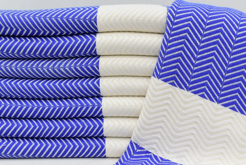Best Friend Gift Ideas, Organic towel, 70x40 Cotton Zig zag Towel, Personalized Bridesmaid Gift, Bridal Shower Gift, Girls Weekend Getaways Gifts - 1