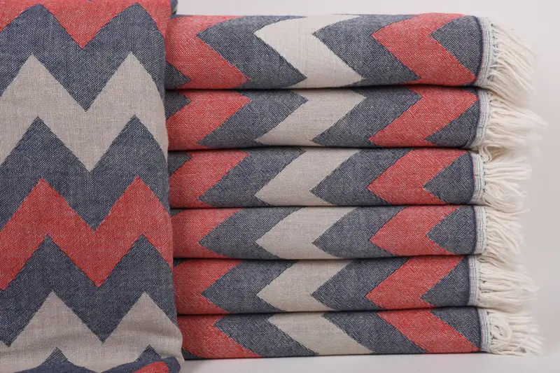 Home Decor Gifts, Grandma Gift, Personalized Wedding Gift, Spa Towel, Organic Towel, Girl Trip Party Favor, Gift For Her, 64x34 Cotton Chevron Towel - 1