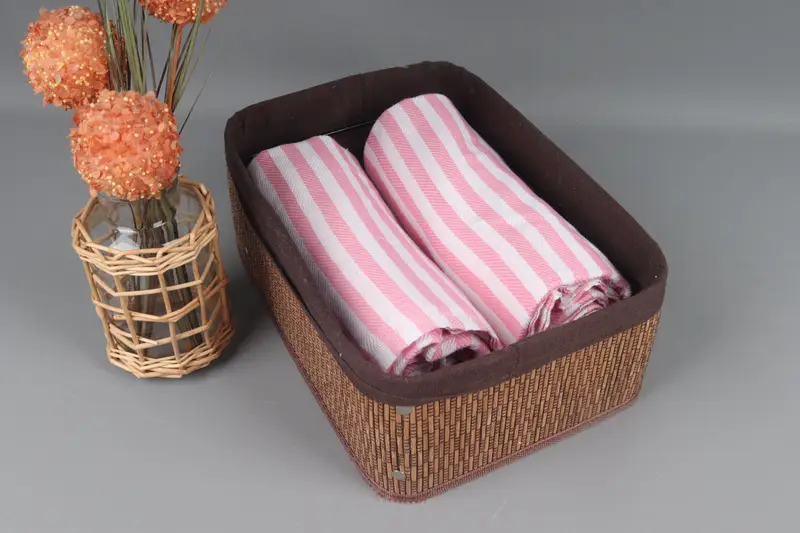 Handwoven organic Turkish towel for spa, Gift For Boyfriend, 70x40 Cotton Striped Towel, Handmade Gift, Quick-dry peshtemal, Bachelorette Party Gift - 4