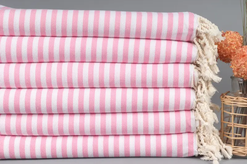 Handwoven organic Turkish towel for spa, Gift For Boyfriend, 70x40 Cotton Striped Towel, Handmade Gift, Quick-dry peshtemal, Bachelorette Party Gift - 2