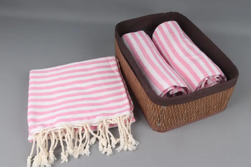 Handwoven organic Turkish towel for spa, Gift For Boyfriend, 70x40 Cotton Striped Towel, Handmade Gift, Quick-dry peshtemal, Bachelorette Party Gift - 5