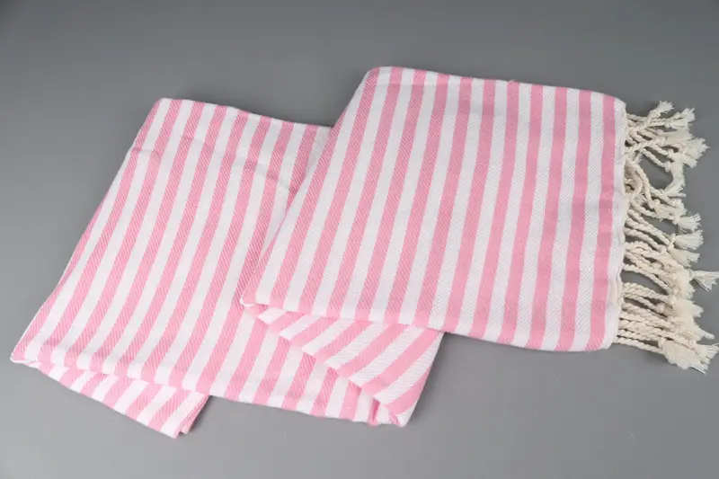 Handwoven organic Turkish towel for spa, Gift For Boyfriend, 70x40 Cotton Striped Towel, Handmade Gift, Quick-dry peshtemal, Bachelorette Party Gift - 7