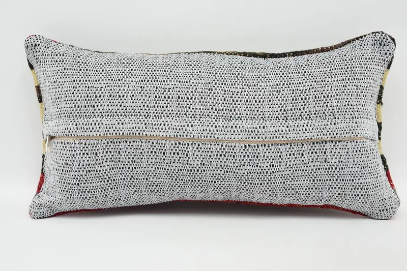 Pillow Sham, 8x16 Beige Cushion Case, Gift Pillow, Authentic Cushion, Ethnical Kilim Rug Pillow, Car Cushion Case, Handmade Kilim Cushion - 6