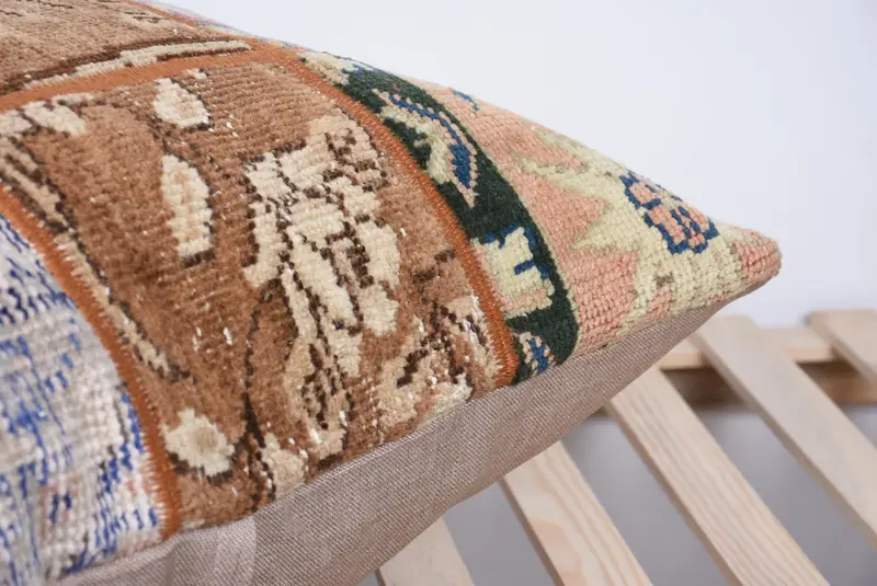 Decorative Throw Pillow, Customized Cushion, Kilim Pillow Cover, Pillow Case, 32x32 Brown Cushion, Turkish Pillow, Turkish Kilim Pillow - 7
