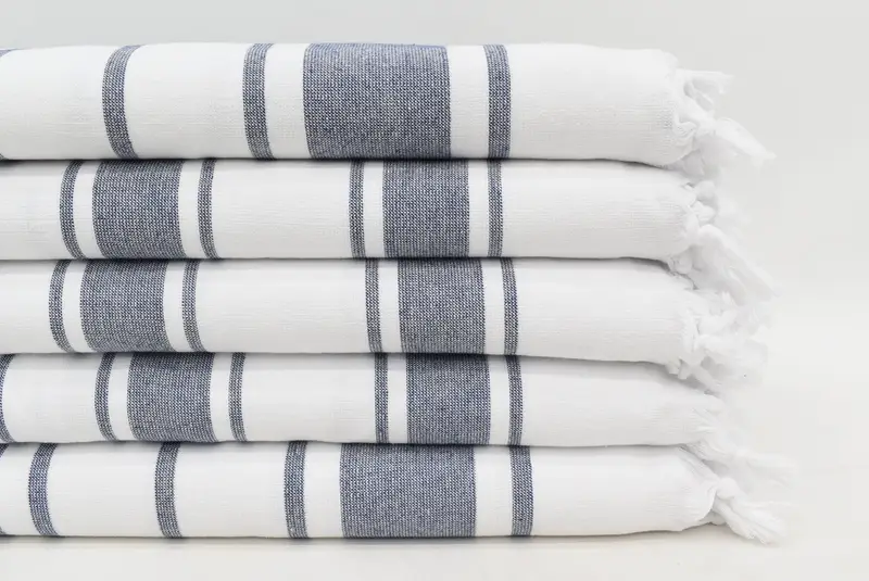 Home Decor Gifts, 68x36 Cotton Striped Terry Towel, Organic Turkish towel, Hammam Towel USA, Bachelor Gift, Summer Gift, Turkish Towel Set - 2