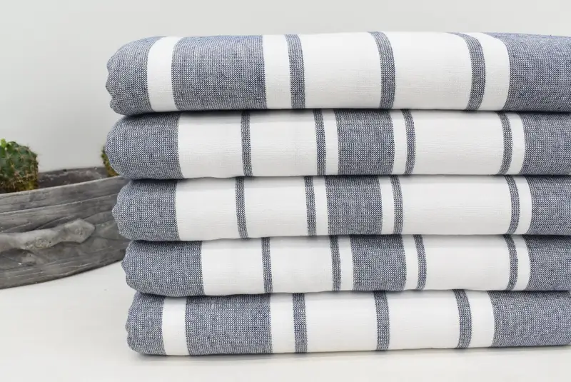 Home Decor Gifts, 68x36 Cotton Striped Terry Towel, Organic Turkish towel, Hammam Towel USA, Bachelor Gift, Summer Gift, Turkish Towel Set - 4