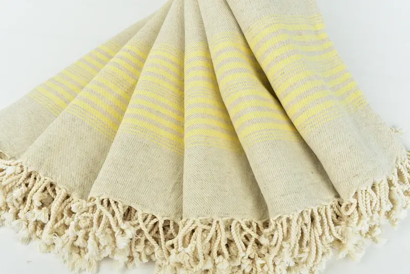 68x40 Linen Striped Towel, Bridal Party Gifts, Absorbent Turkish towel, Turkish Bath Towel USA, Custom Beach Towel, Personalized Towel, Yoga Towel - 4