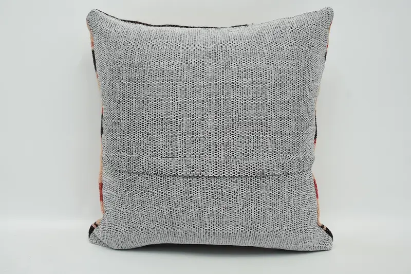 Boho Chic Pillow Cover, Vintage Kilim Pillow, 18x18 Beige Pillow, Lounge Throw Pillow Sham, Turkish Pillow, Boho Pillow, Pillow Case - 6
