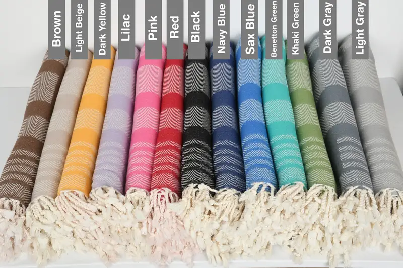 Organic Turkish towel, Bridesmaid Gifts, Personalized Wedding Gift, 68x38 Cotton Chevron Towel, Turkish Towel Bulk, Personalised Gift, Organic Towel - 1